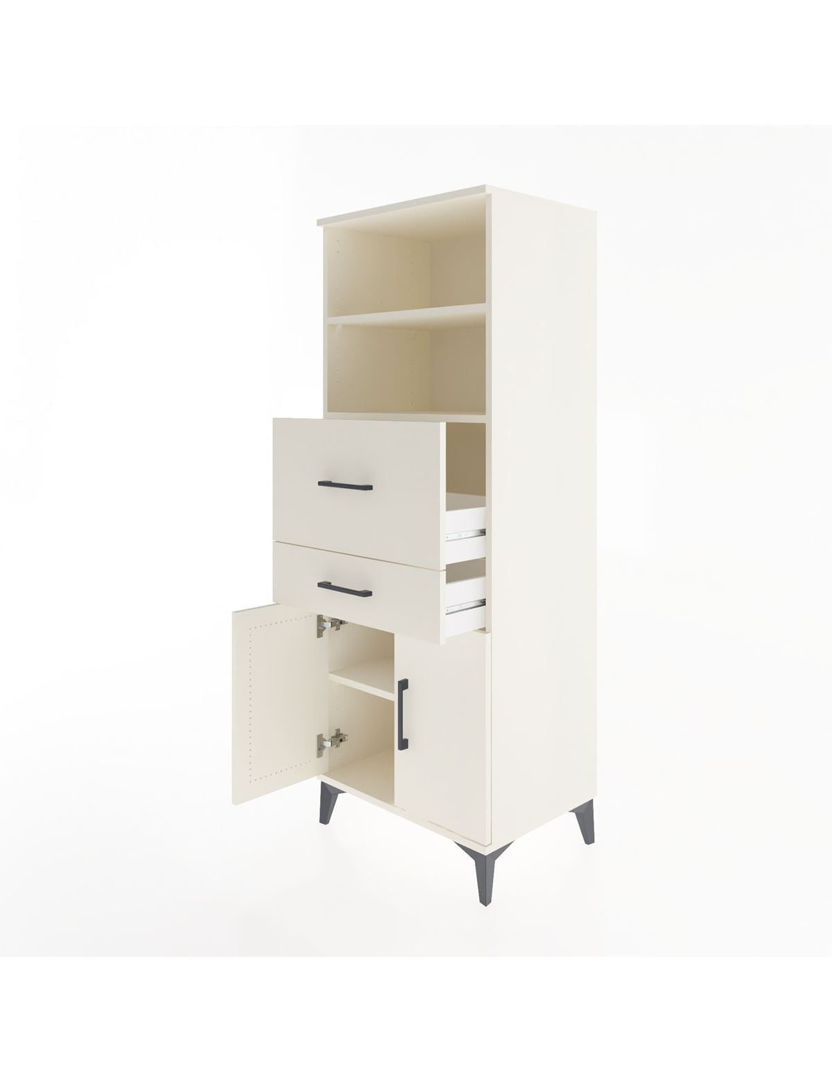 Hyperion Dolap 3 Raflı 2 Çekmeceli 2 Kapaklı 60x44x163 - S53M060V1B