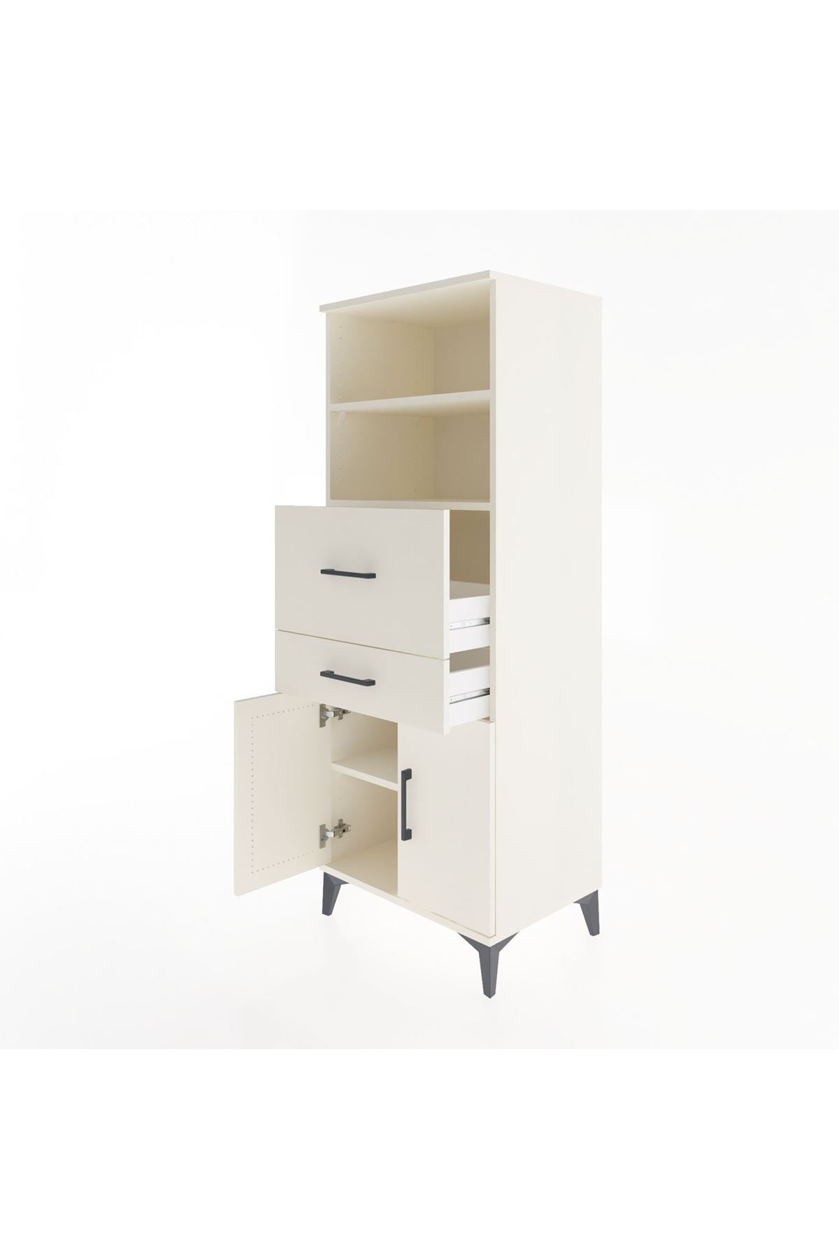 Hyperion Dolap 3 Raflı 2 Çekmeceli 2 Kapaklı 60x44x163 - S53M060V1B