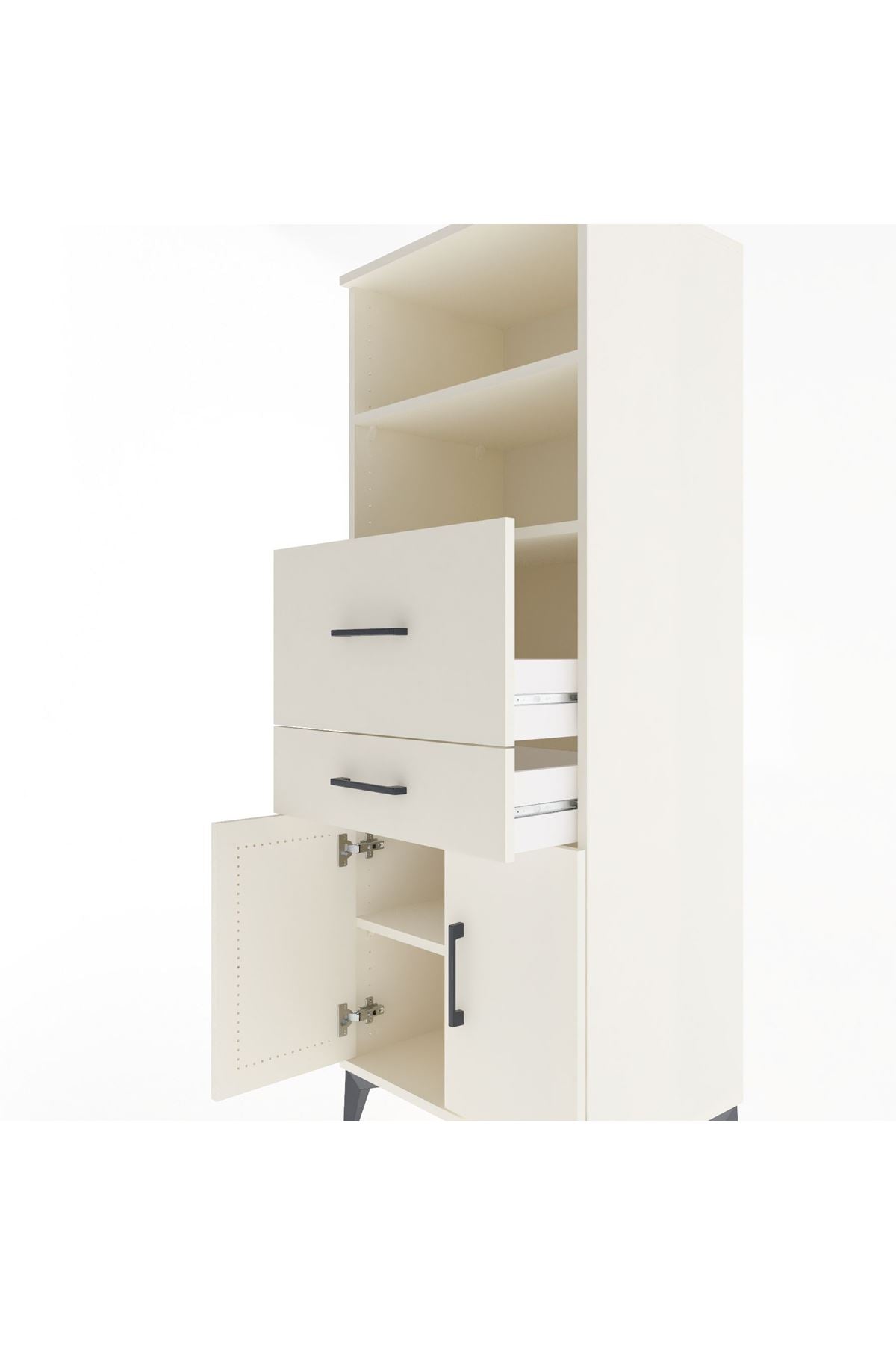 Hyperion Dolap 3 Raflı 2 Çekmeceli 2 Kapaklı 60x44x163 - S53M060V1B