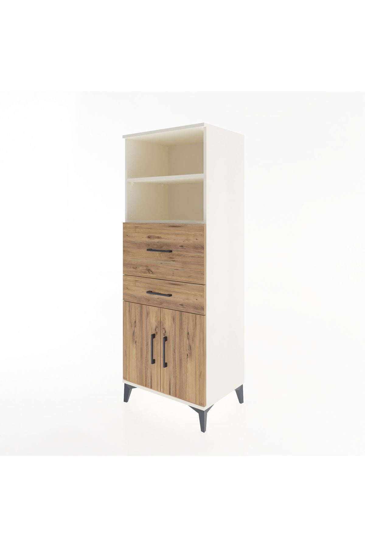 Hyperion Dolap 3 Raflı 2 Çekmeceli 2 Kapaklı 60x44x163 - S53M060V3B