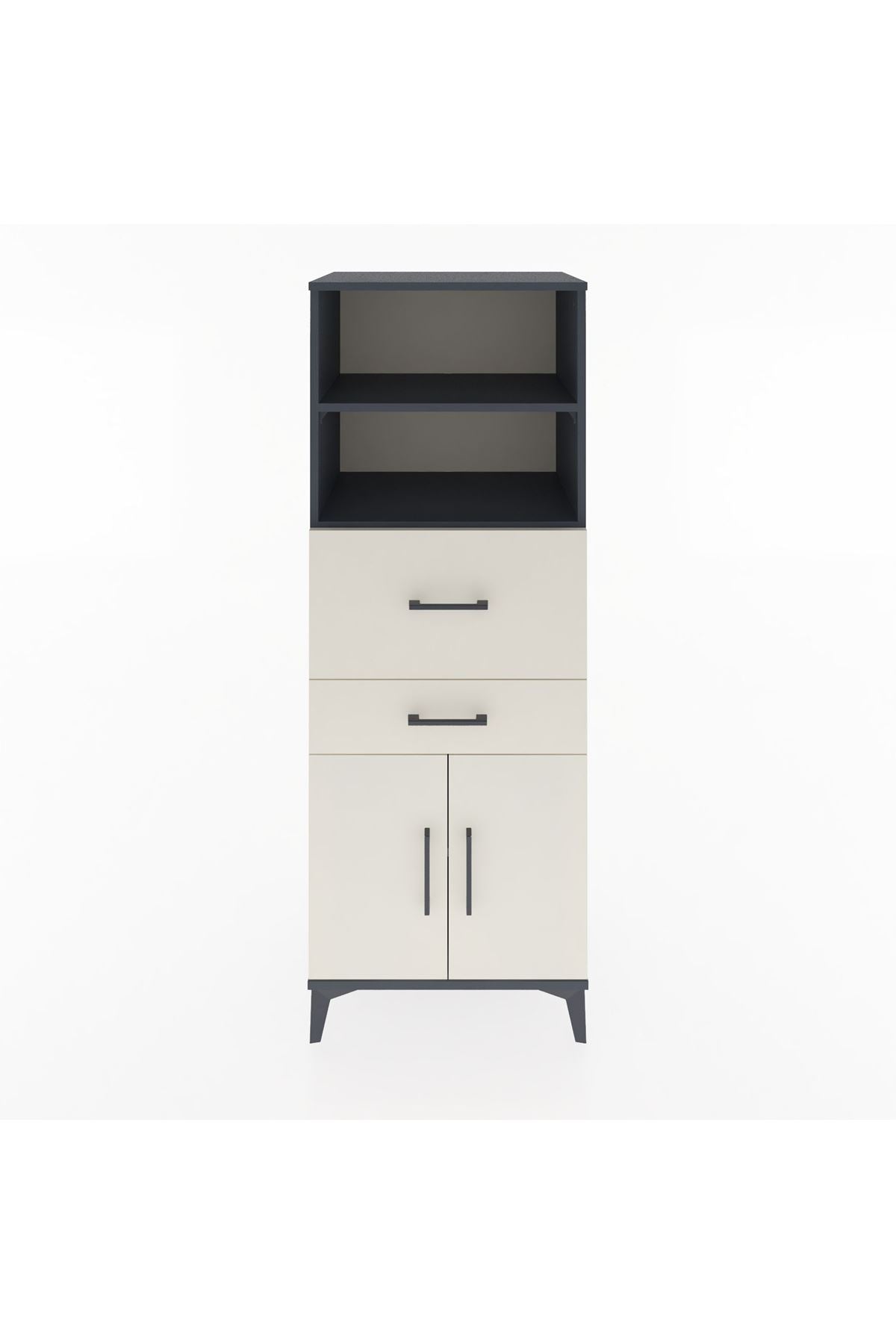 Hyperion Dolap 3 Raflı 2 Çekmeceli 2 Kapaklı 60x44x163 - S53M060V4B