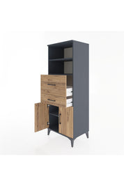 Hyperion Dolap 3 Raflı 2 Çekmeceli 2 Kapaklı 60x44x163 - S53M060V6B