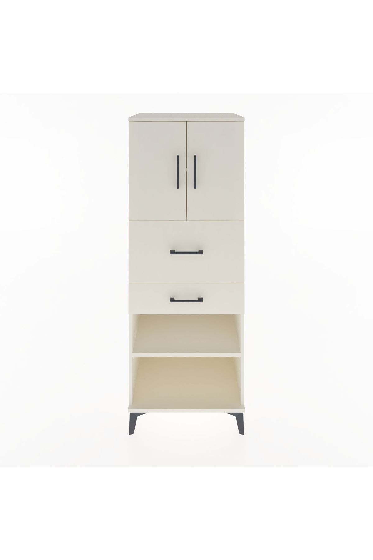 Hyperion Dolap 3 Raflı 2 Çekmeceli 2 Kapaklı 60x44x163 - S53M061V1B