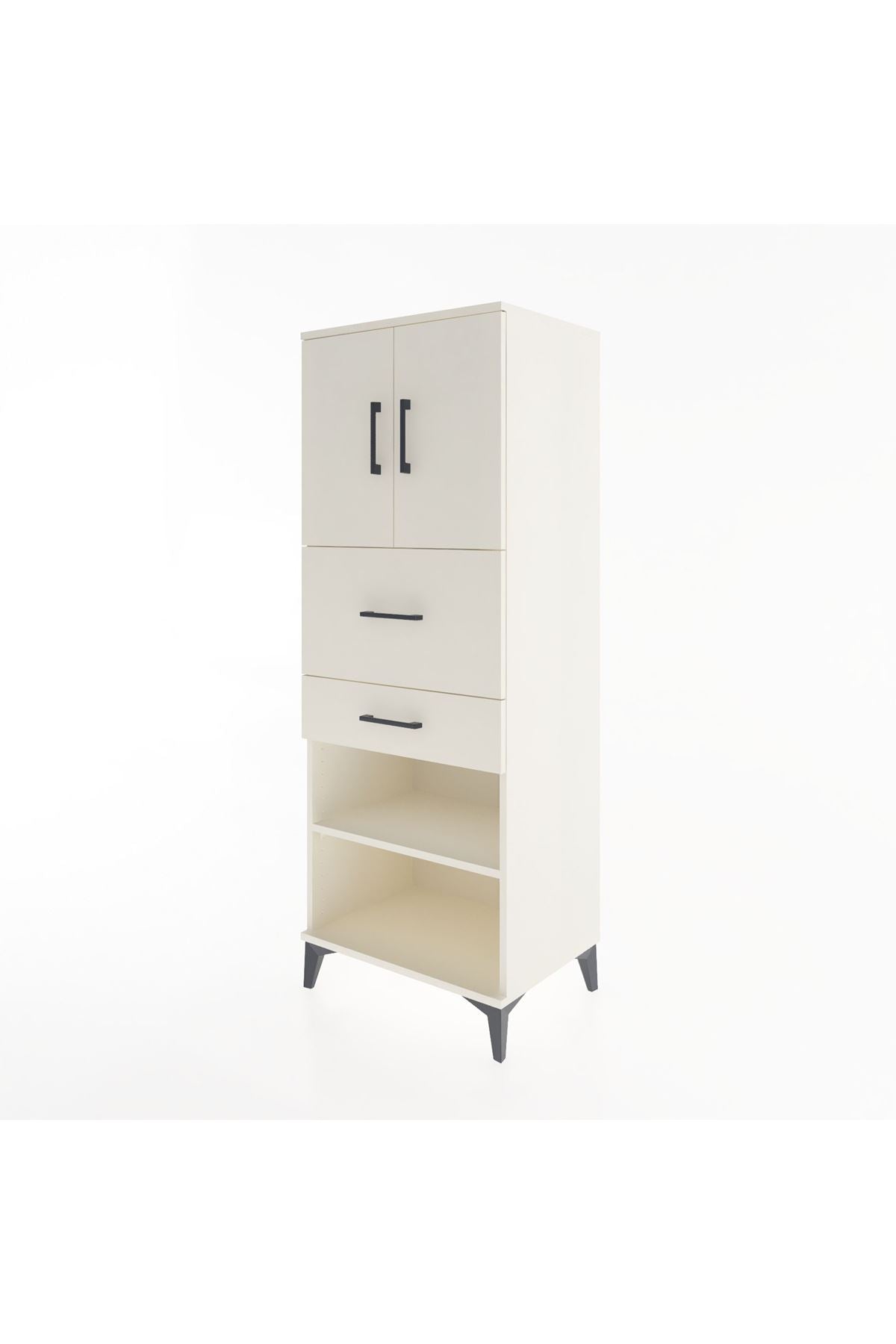 Hyperion Dolap 3 Raflı 2 Çekmeceli 2 Kapaklı 60x44x163 - S53M061V1B