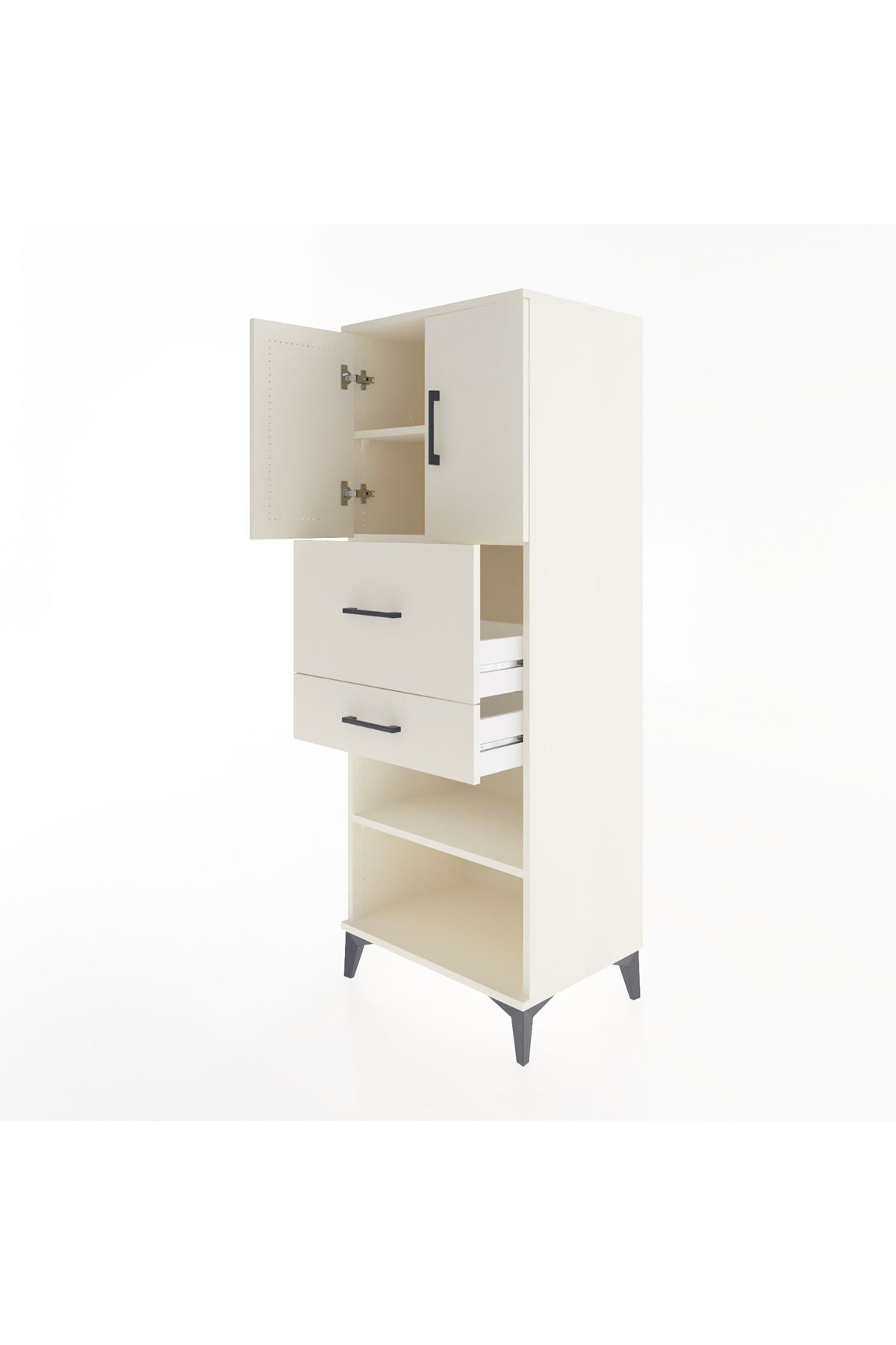 Hyperion Dolap 3 Raflı 2 Çekmeceli 2 Kapaklı 60x44x163 - S53M061V1B