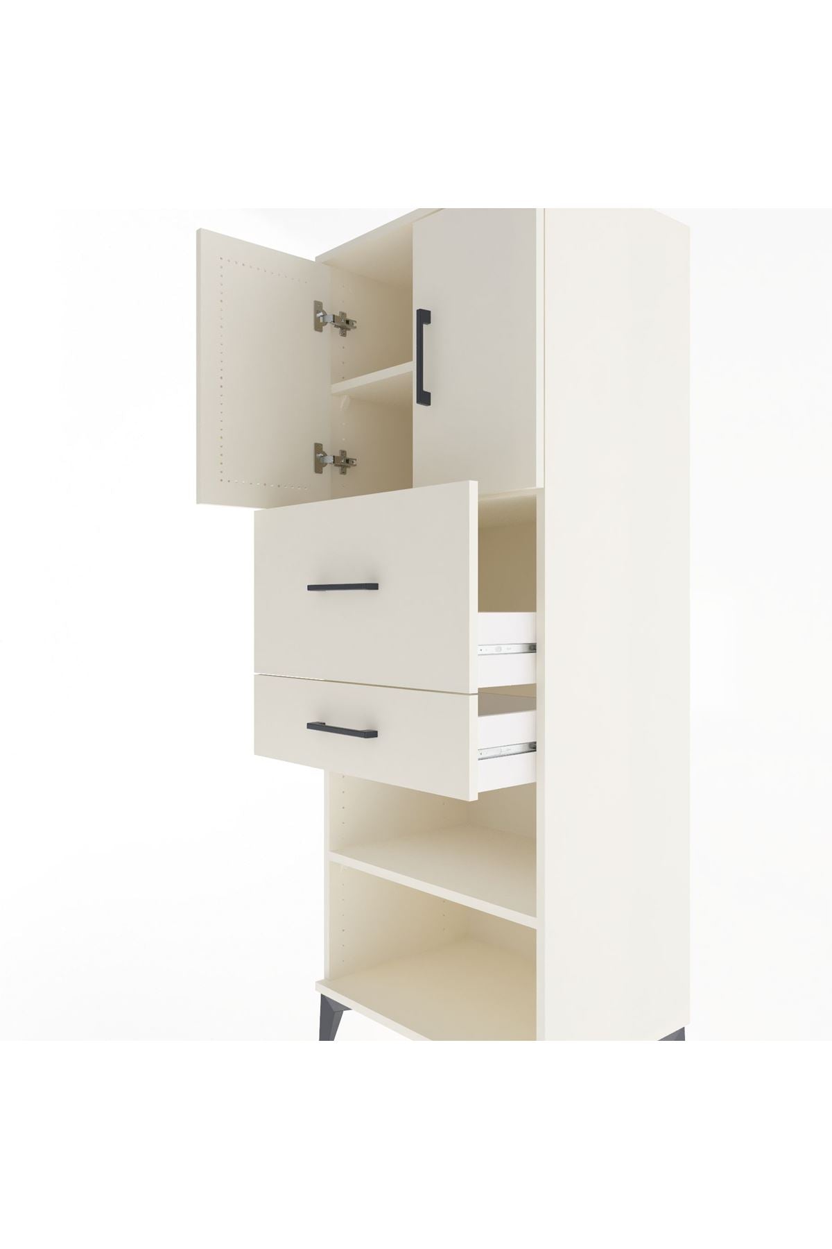 Hyperion Dolap 3 Raflı 2 Çekmeceli 2 Kapaklı 60x44x163 - S53M061V1B