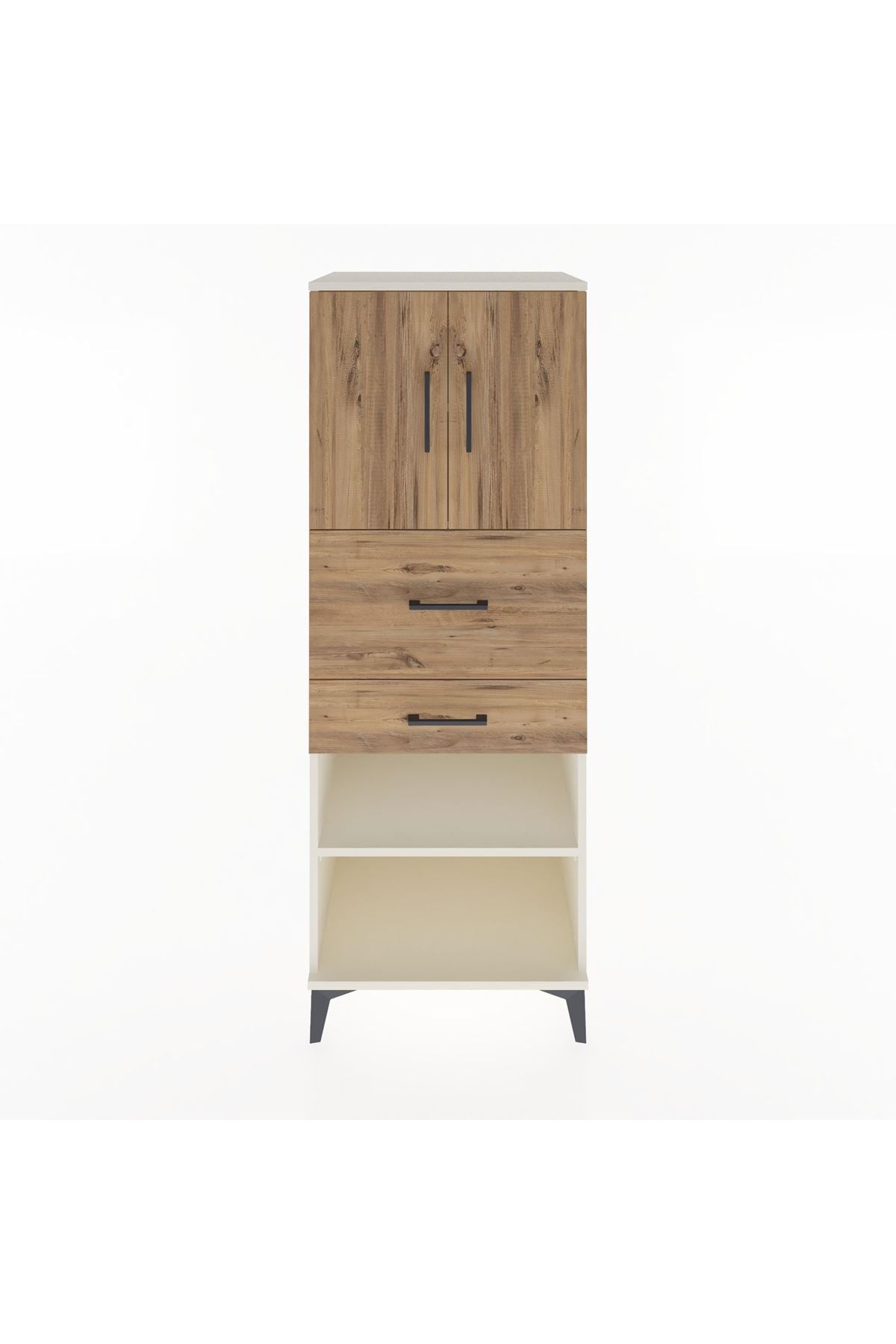Hyperion Dolap 3 Raflı 2 Çekmeceli 2 Kapaklı 60x44x163 - S53M061V3B
