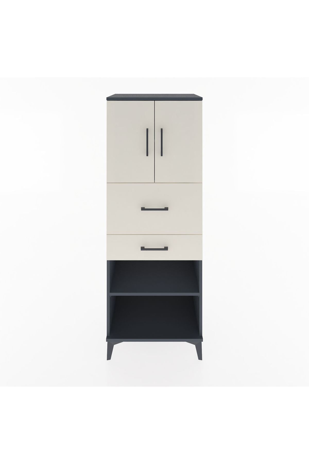 Hyperion Dolap 3 Raflı 2 Çekmeceli 2 Kapaklı 60x44x163 - S53M061V4B