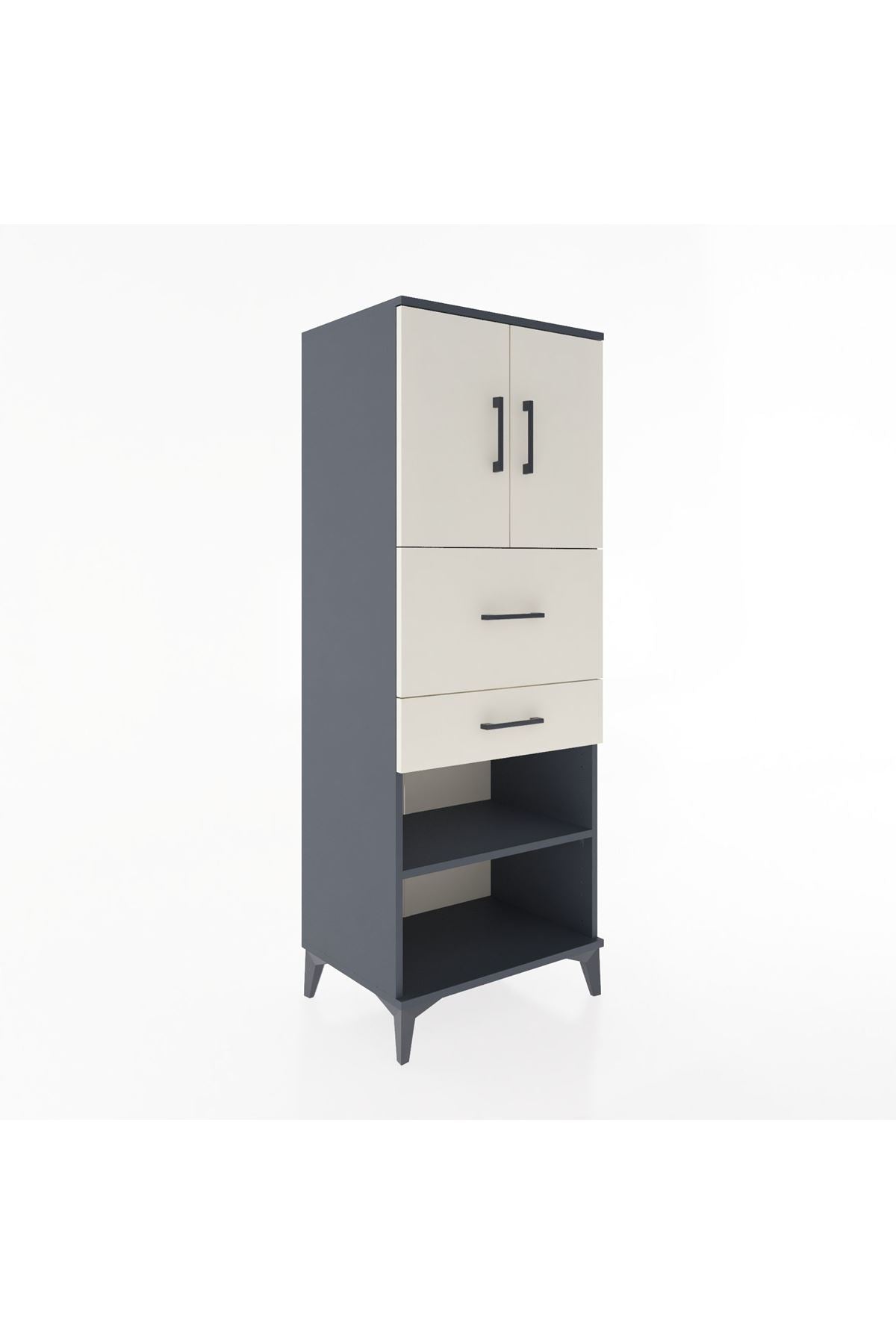 Hyperion Dolap 3 Raflı 2 Çekmeceli 2 Kapaklı 60x44x163 - S53M061V4B