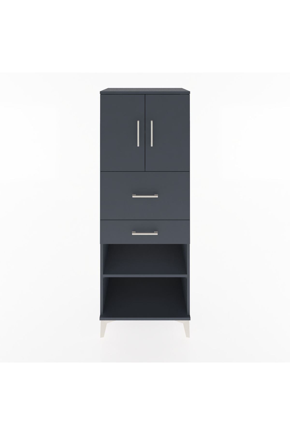 Hyperion Dolap 3 Raflı 2 Çekmeceli 2 Kapaklı 60x44x163 - S53M061V5B