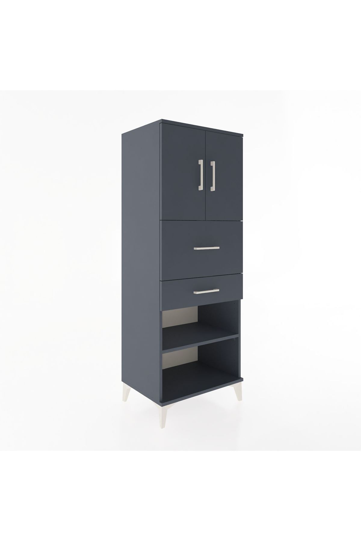 Hyperion Dolap 3 Raflı 2 Çekmeceli 2 Kapaklı 60x44x163 - S53M061V5B