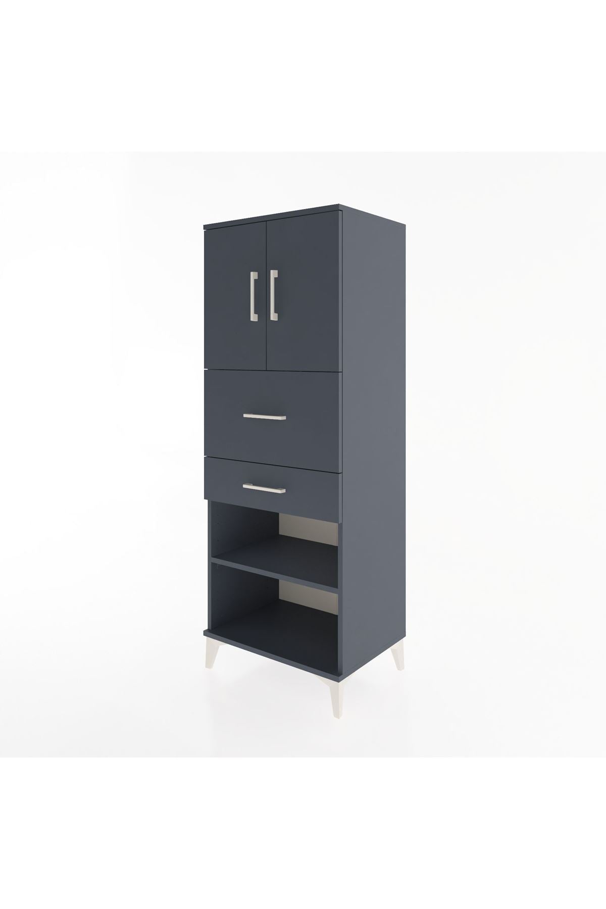 Hyperion Dolap 3 Raflı 2 Çekmeceli 2 Kapaklı 60x44x163 - S53M061V5B