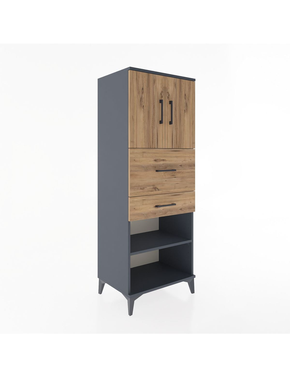 Hyperion Dolap 3 Raflı 2 Çekmeceli 2 Kapaklı 60x44x163 - S53M061V6B