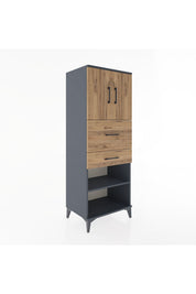 Hyperion Dolap 3 Raflı 2 Çekmeceli 2 Kapaklı 60x44x163 - S53M061V6B