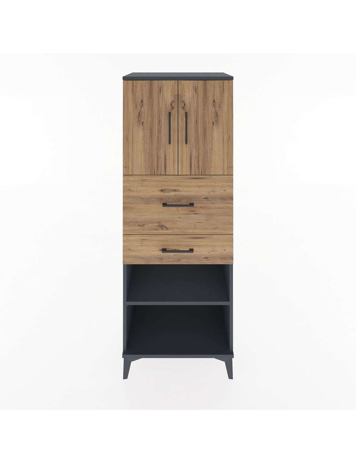 Hyperion Dolap 3 Raflı 2 Çekmeceli 2 Kapaklı 60x44x163 - S53M061V6B