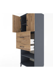 Hyperion Dolap 3 Raflı 2 Çekmeceli 2 Kapaklı 60x44x163 - S53M061V6B