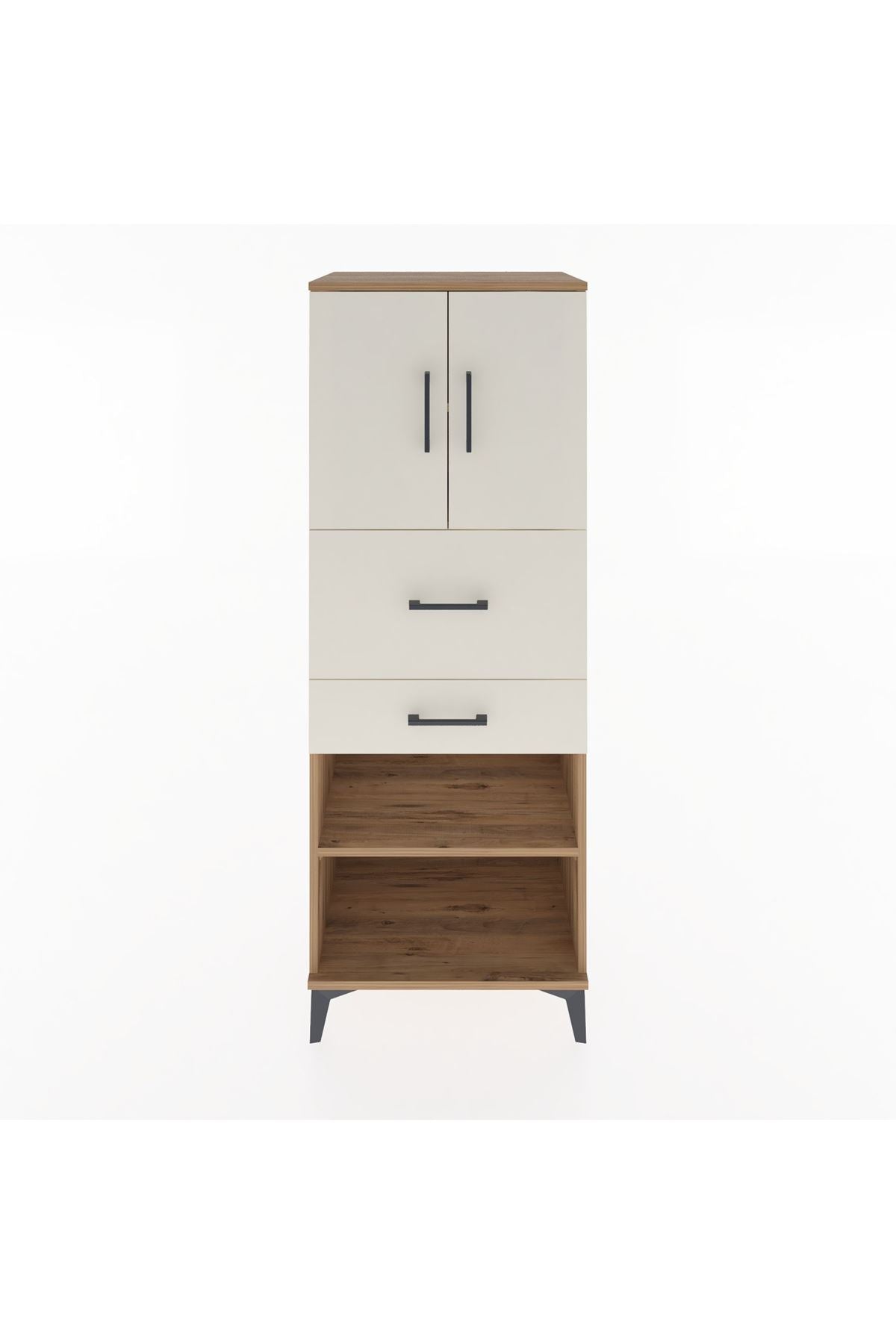Hyperion Dolap 3 Raflı 2 Çekmeceli 2 Kapaklı 60x44x163 - S53M061V7B