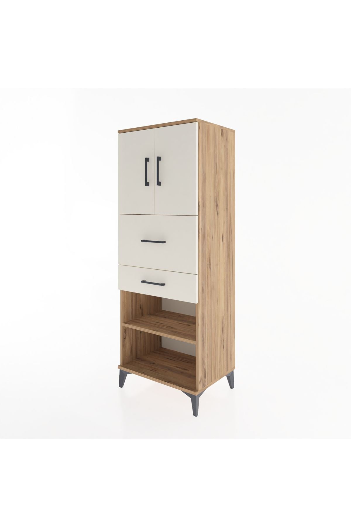 Hyperion Dolap 3 Raflı 2 Çekmeceli 2 Kapaklı 60x44x163 - S53M061V7B