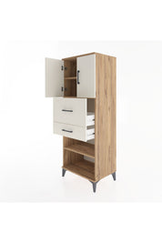 Hyperion Dolap 3 Raflı 2 Çekmeceli 2 Kapaklı 60x44x163 - S53M061V7B