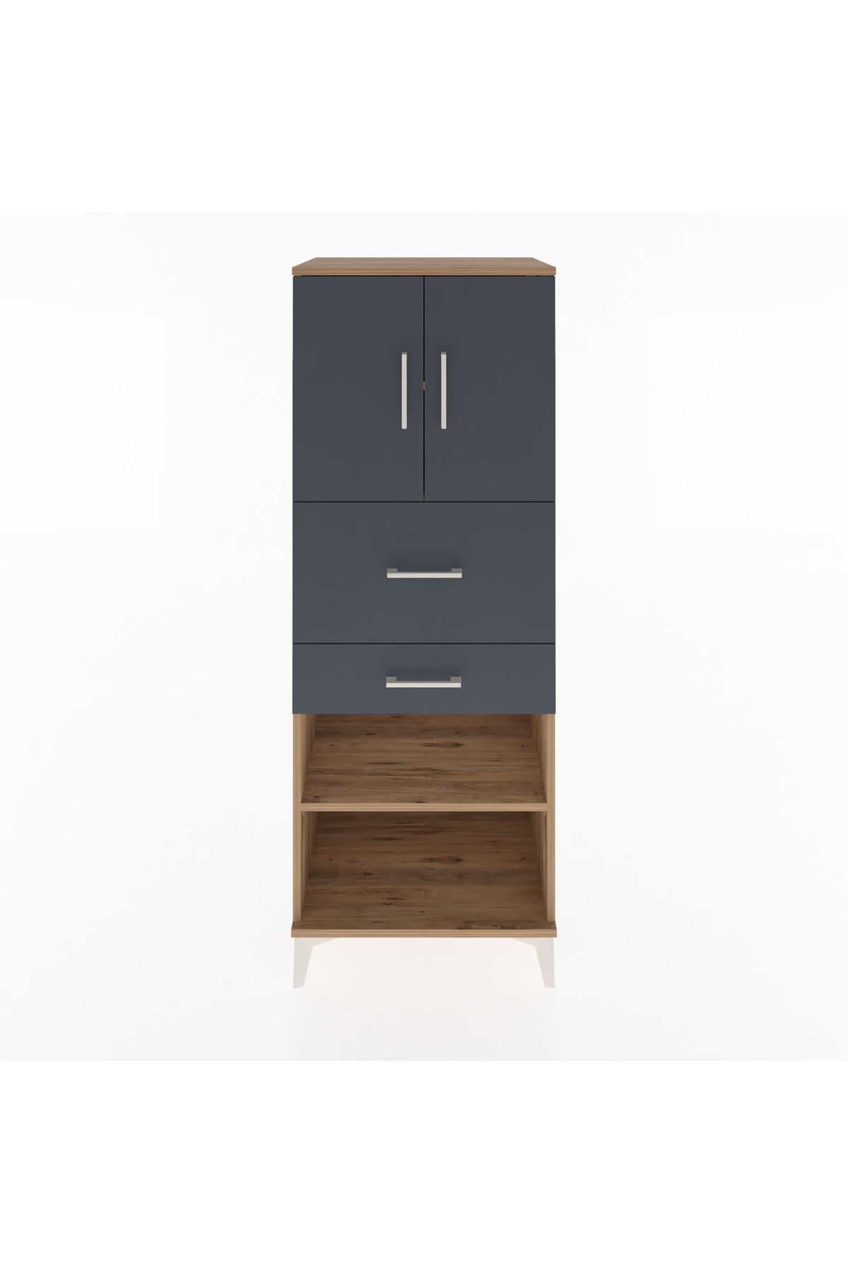Hyperion Dolap 3 Raflı 2 Çekmeceli 2 Kapaklı 60x44x163 - S53M061V8B