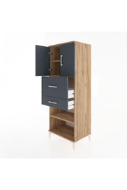 Hyperion Dolap 3 Raflı 2 Çekmeceli 2 Kapaklı 60x44x163 - S53M061V8B