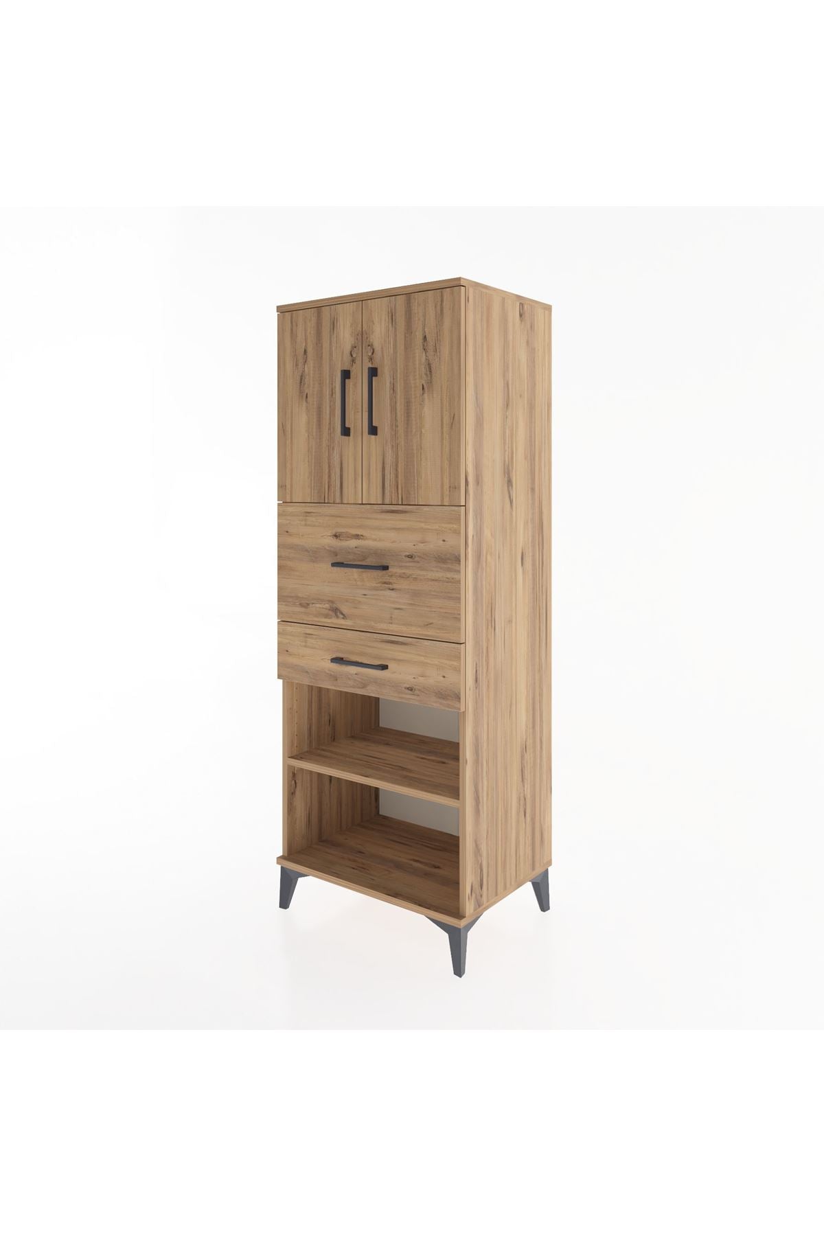 Hyperion Dolap 3 Raflı 2 Çekmeceli 2 Kapaklı 60x44x163 - S53M061V9B