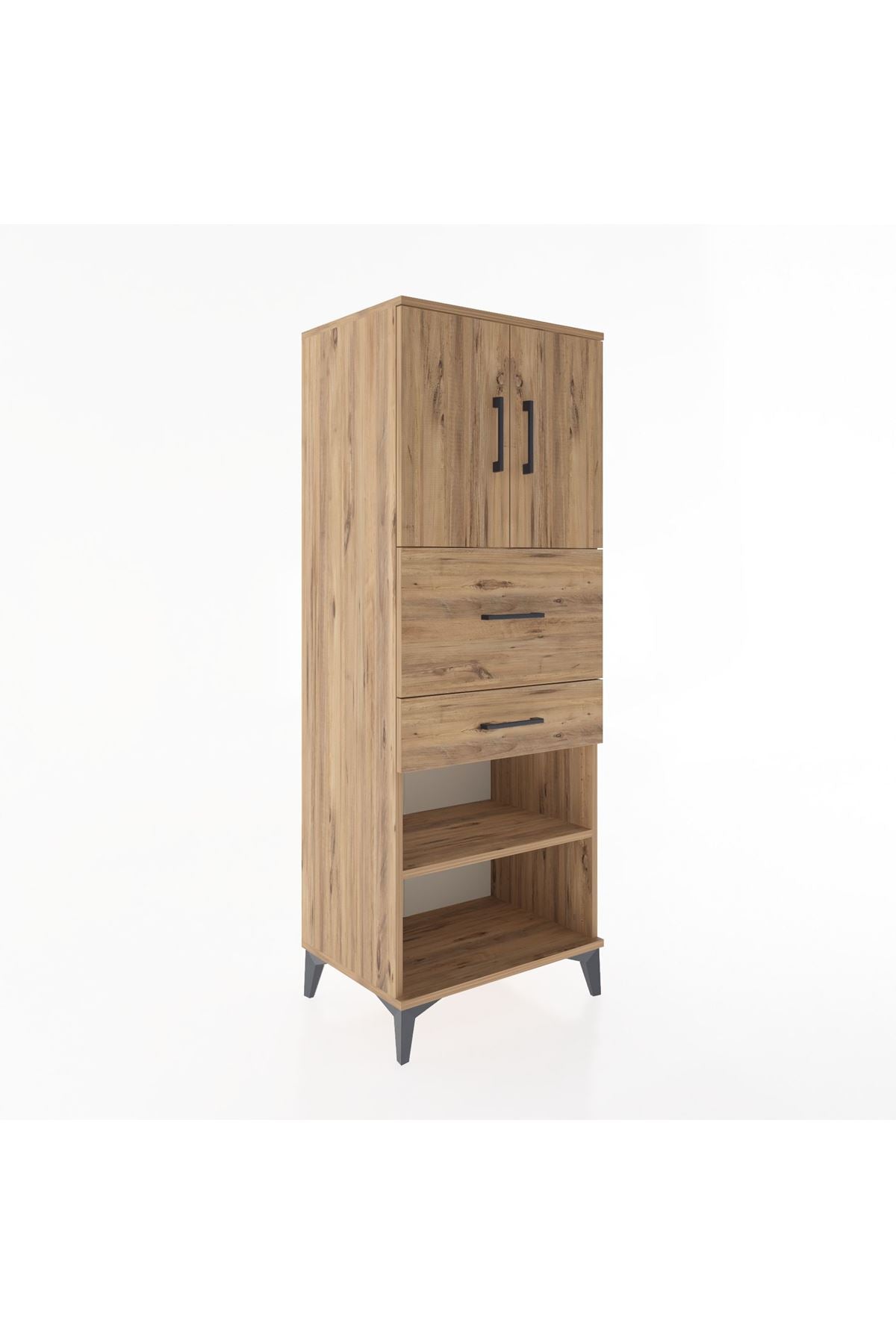 Hyperion Dolap 3 Raflı 2 Çekmeceli 2 Kapaklı 60x44x163 - S53M061V9B