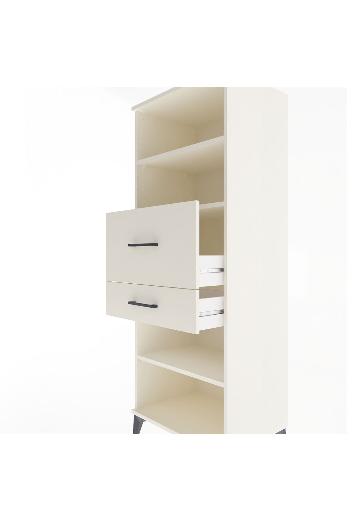 Hyperion Dolap 3 Raflı 2 Çekmeceli 60x44x163 - S53M062V1B
