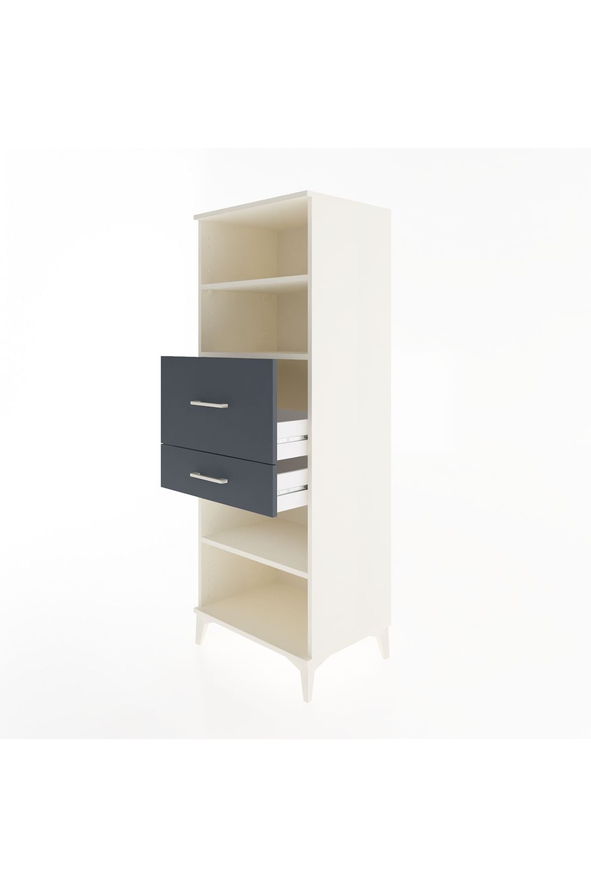 Hyperion Dolap 3 Raflı 2 Çekmeceli 60x44x163 - S53M062V2B