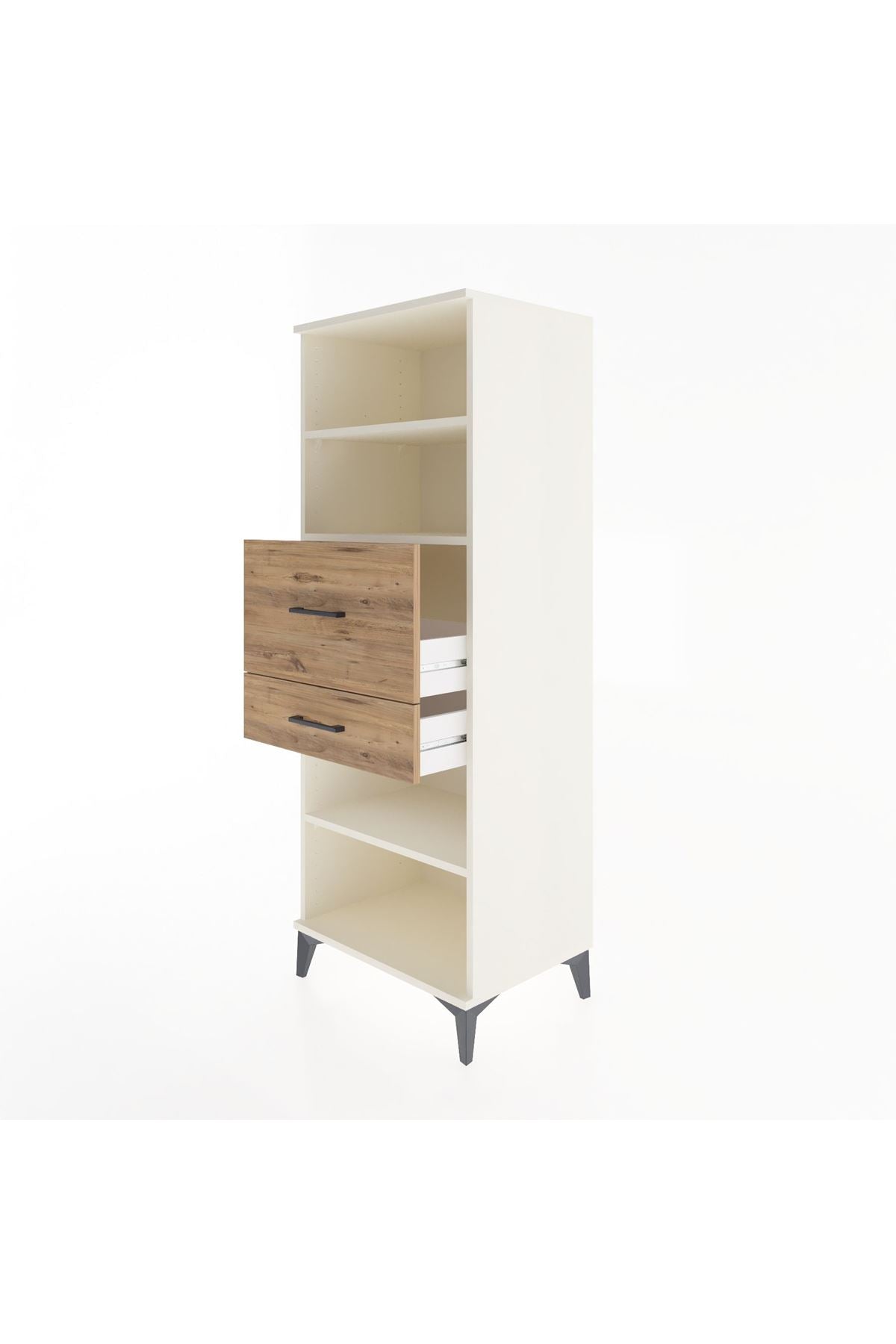 Hyperion Dolap 3 Raflı 2 Çekmeceli 60x44x163 - S53M062V3B