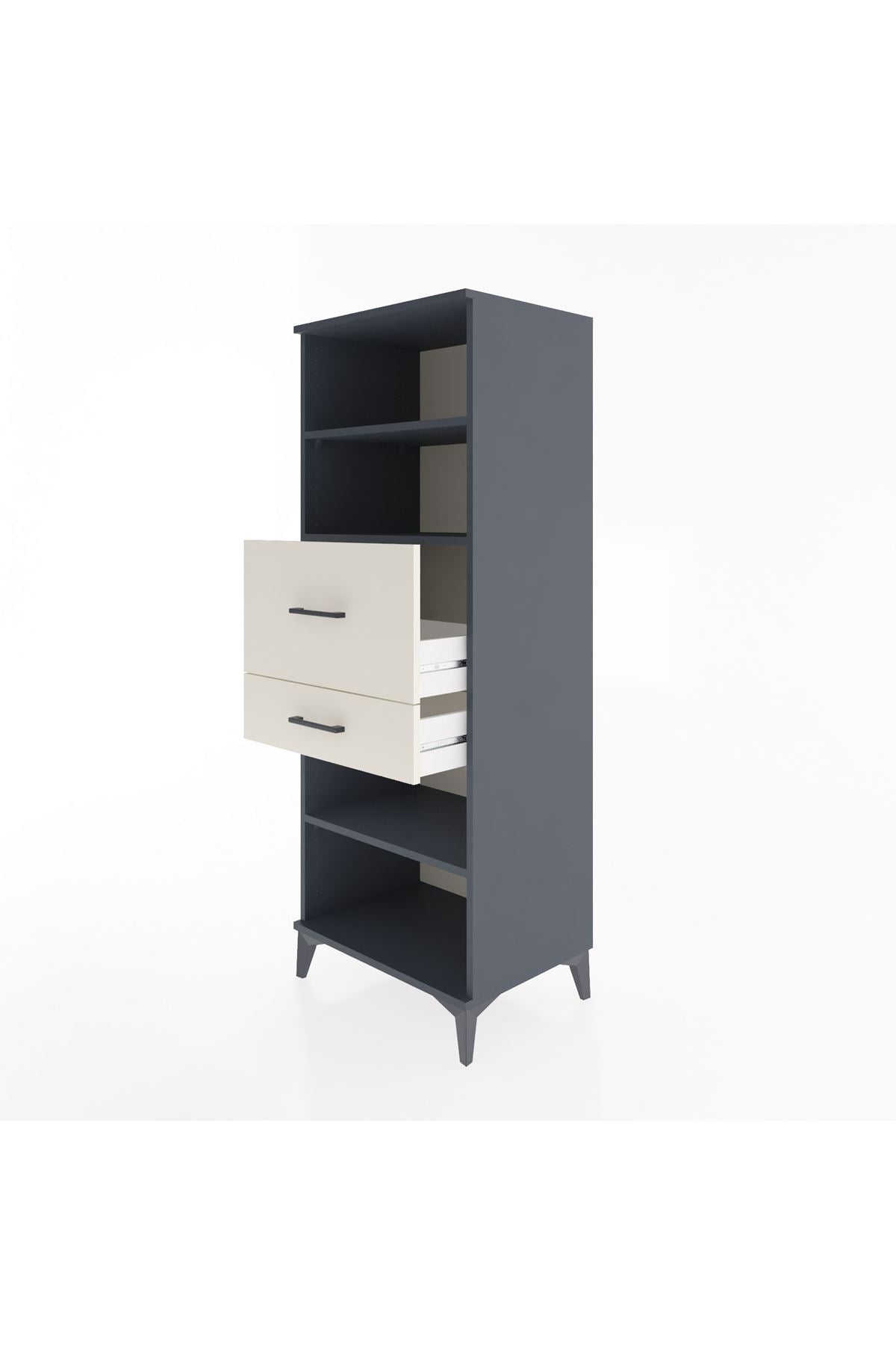 Hyperion Dolap 3 Raflı 2 Çekmeceli 60x44x163 - S53M062V4B