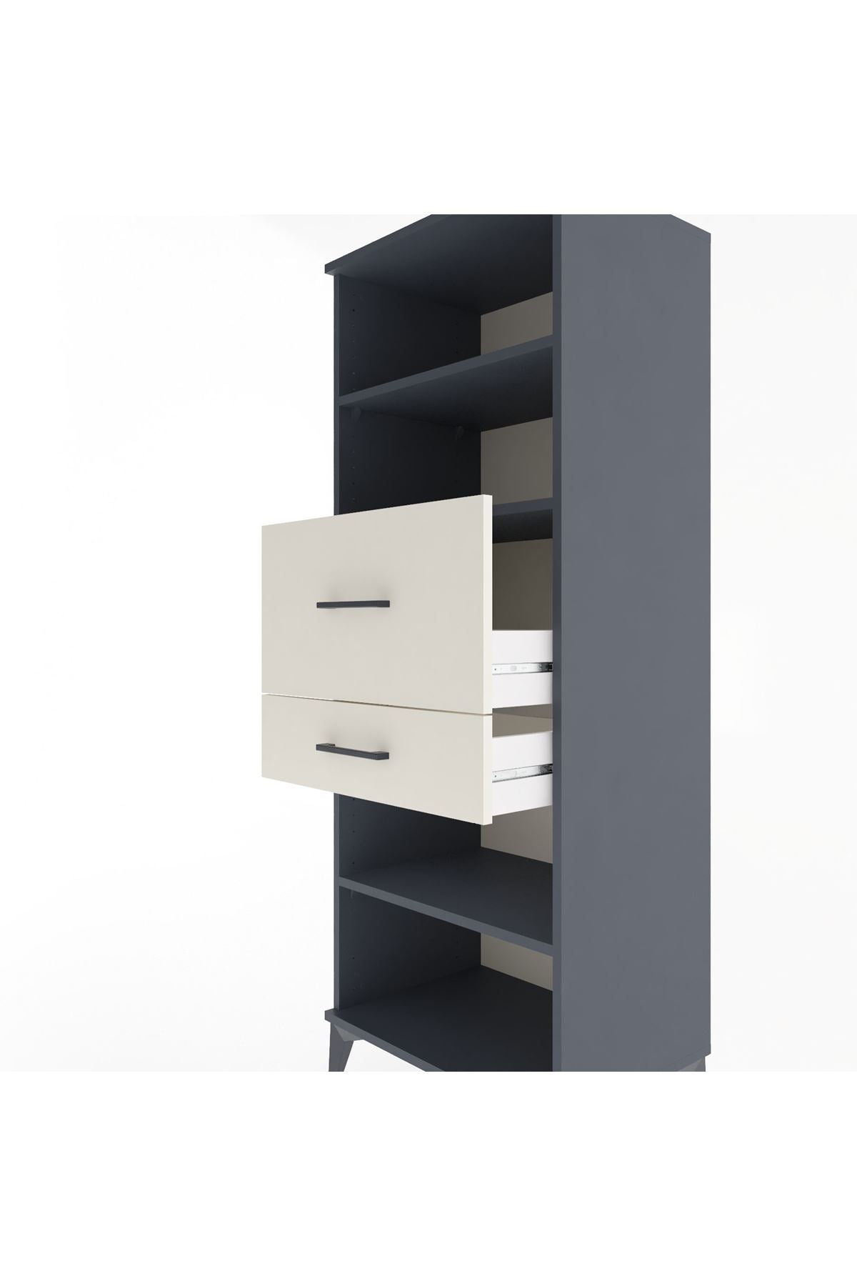 Hyperion Dolap 3 Raflı 2 Çekmeceli 60x44x163 - S53M062V4B