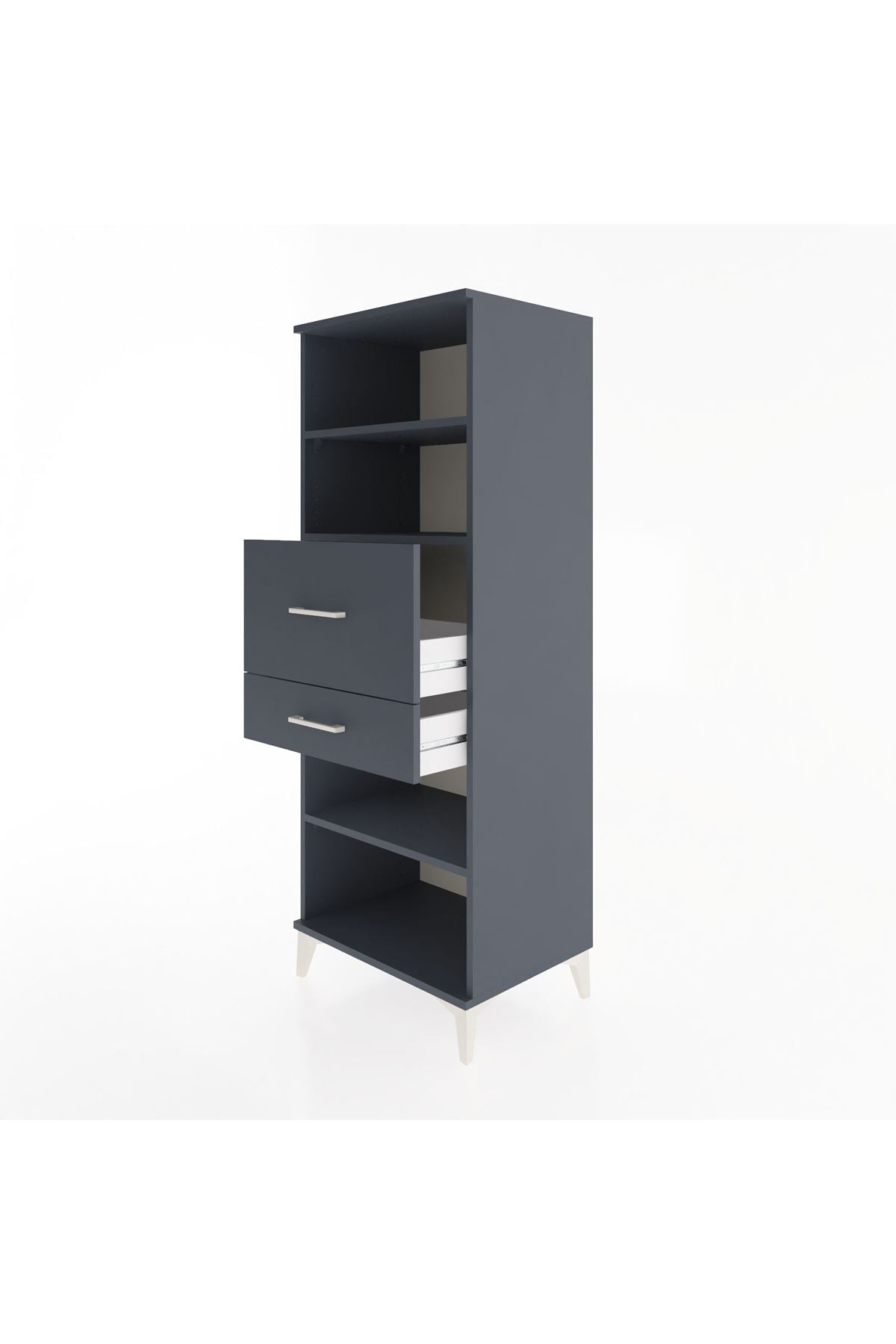 Hyperion Dolap 3 Raflı 2 Çekmeceli 60x44x163 - S53M062V5B
