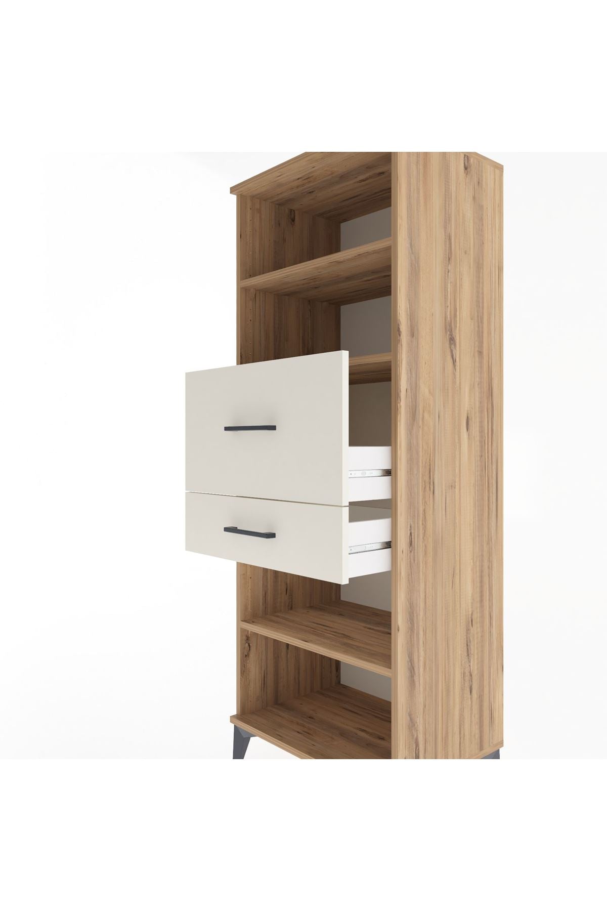 Hyperion Dolap 3 Raflı 2 Çekmeceli 60x44x163 - S53M062V7B