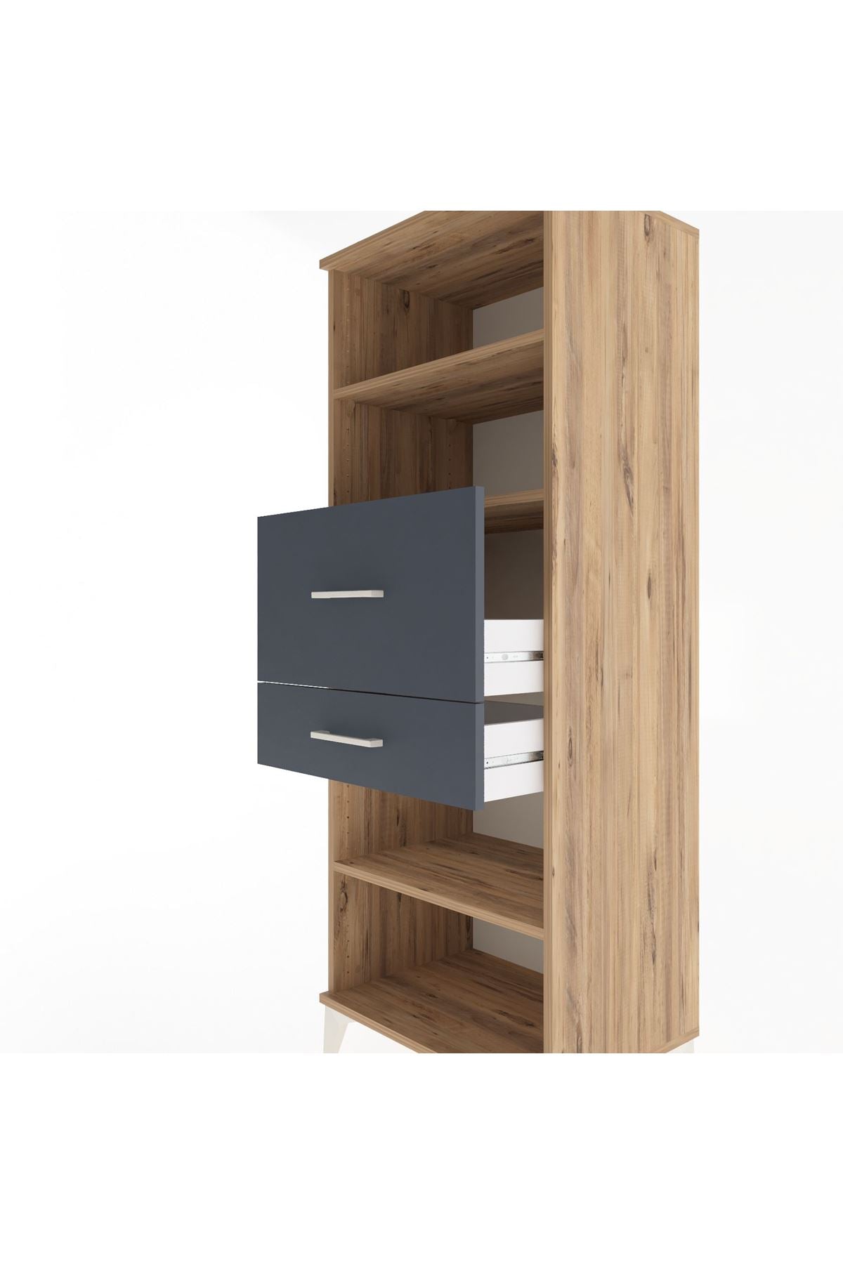 Hyperion Dolap 3 Raflı 2 Çekmeceli 60x44x163 - S53M062V8B