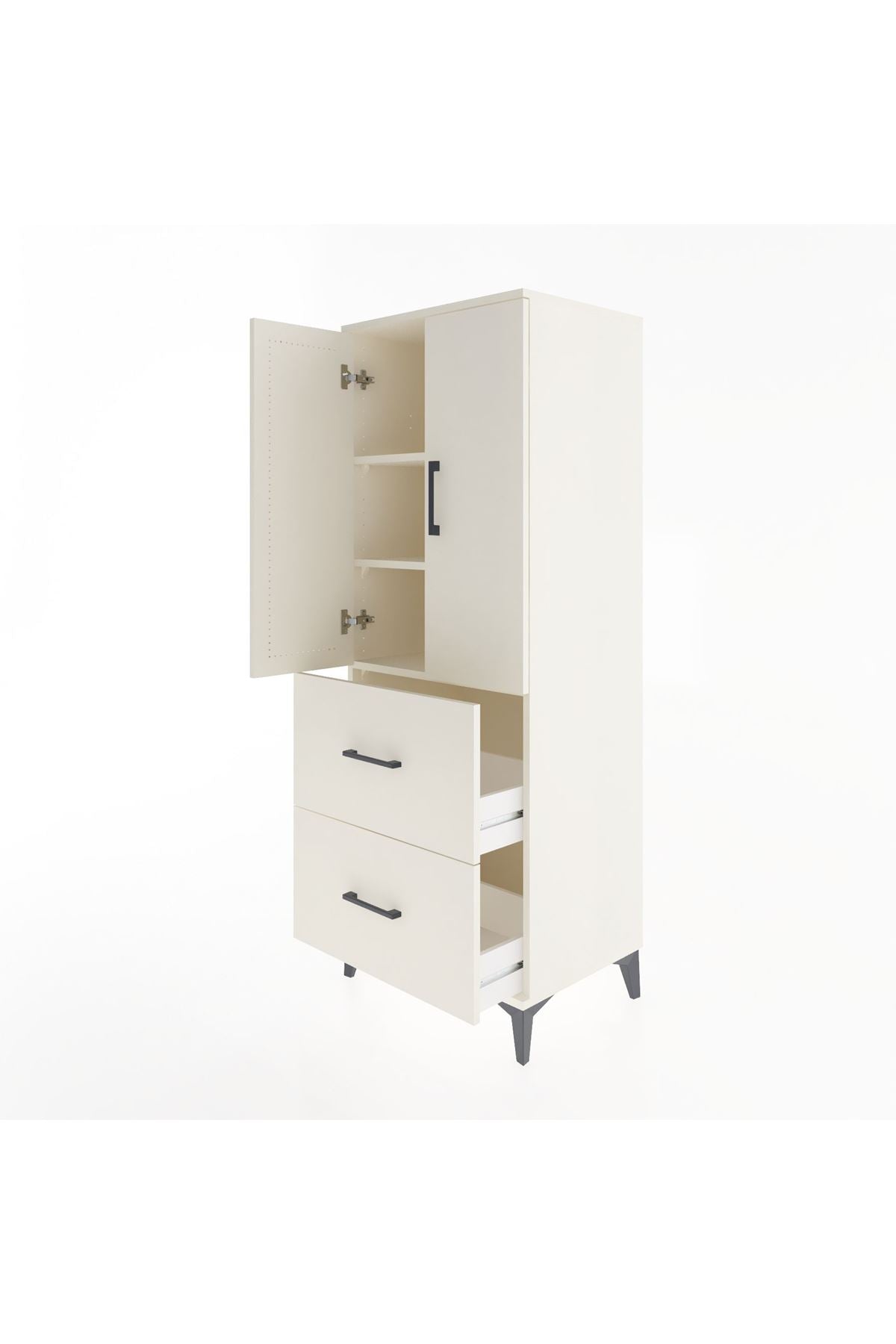 Hyperion Dolap 3 Raflı 2 Çekmeceli 2 Kapaklı 60x44x163 - S53M063V1B