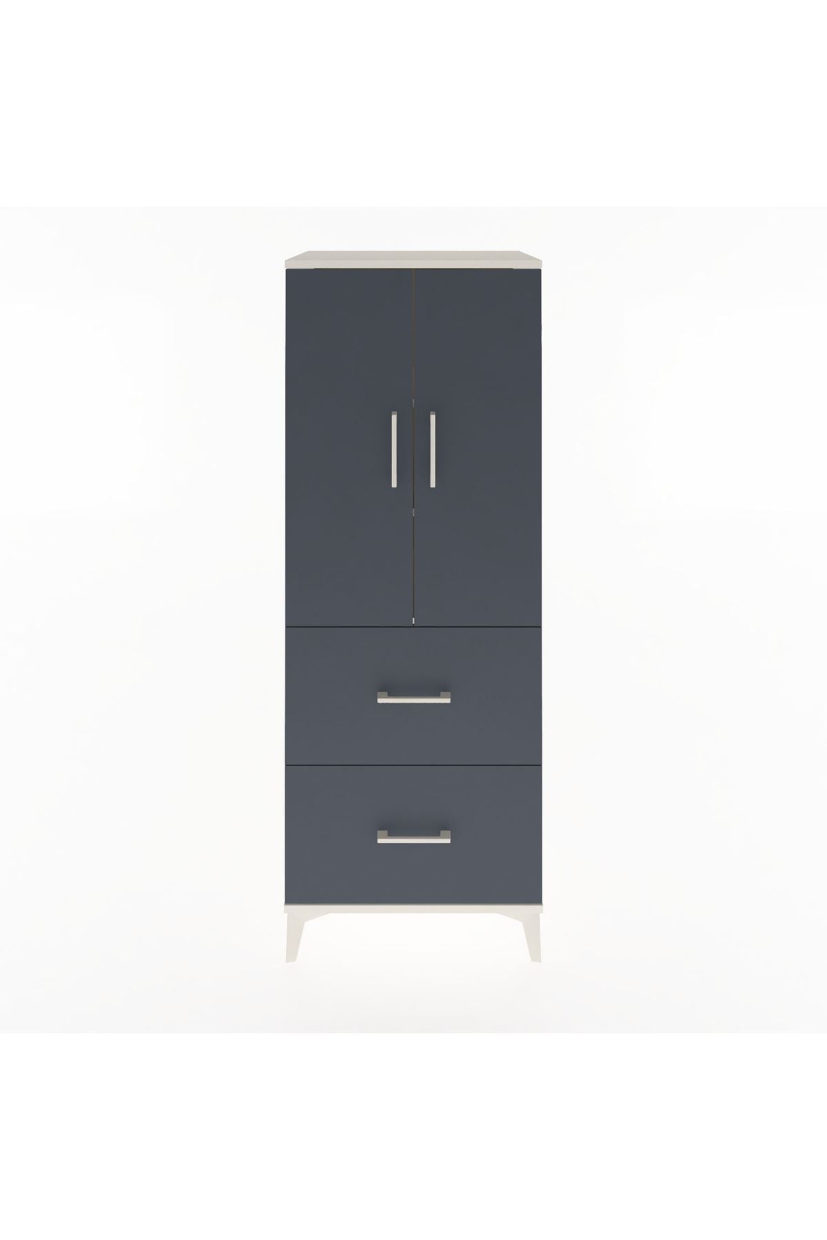 Hyperion Dolap 3 Raflı 2 Çekmeceli 2 Kapaklı 60x44x163 - S53M063V2B