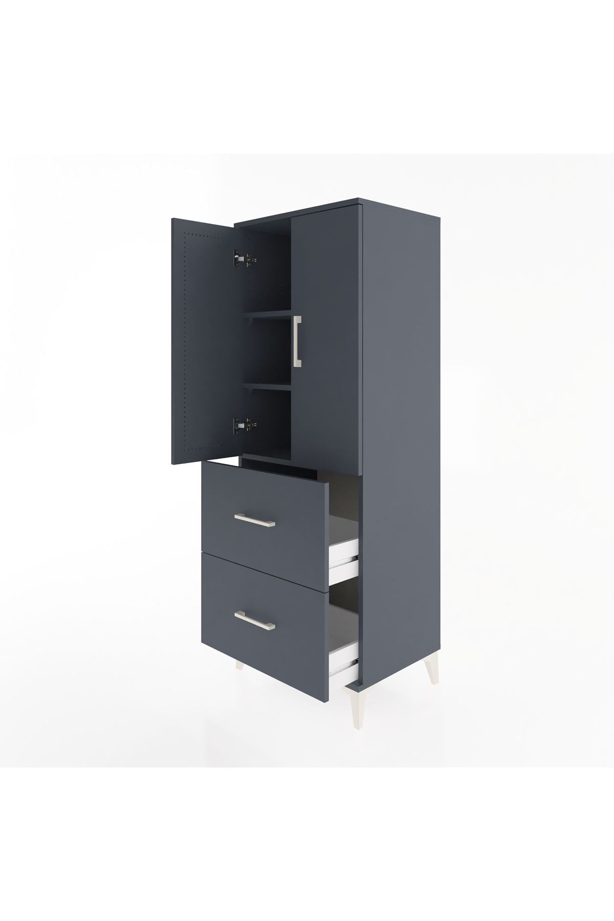Hyperion Dolap 3 Raflı 2 Çekmeceli 2 Kapaklı 60x44x163 - S53M063V5B