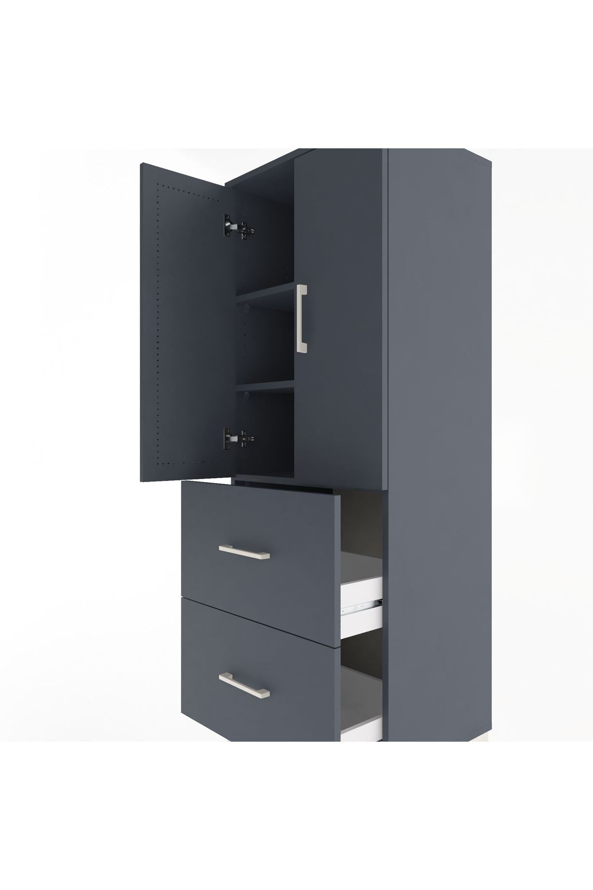 Hyperion Dolap 3 Raflı 2 Çekmeceli 2 Kapaklı 60x44x163 - S53M063V5B