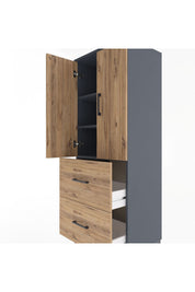 Hyperion Dolap 3 Raflı 2 Çekmeceli 2 Kapaklı 60x44x163 - S53M063V6B
