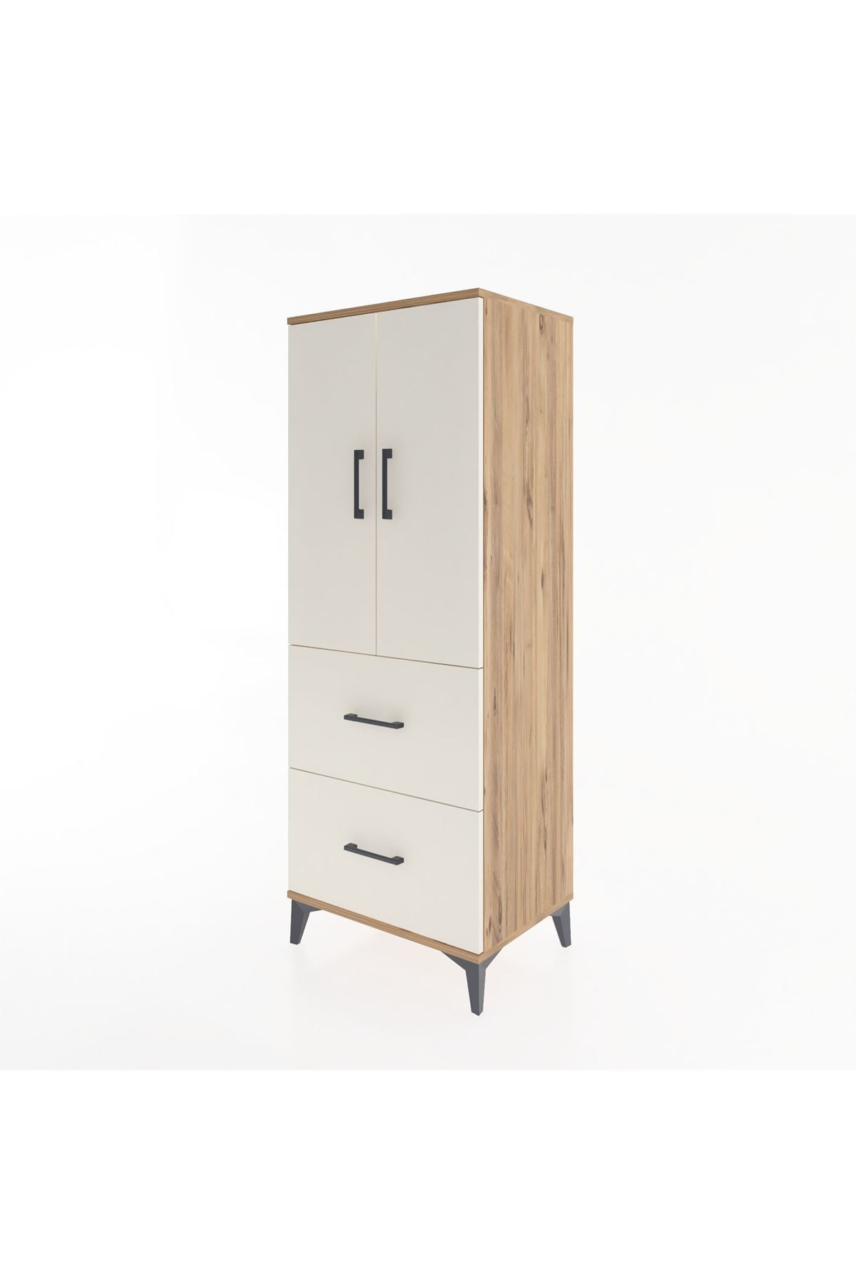 Hyperion Dolap 3 Raflı 2 Çekmeceli 2 Kapaklı 60x44x163 - S53M063V7B