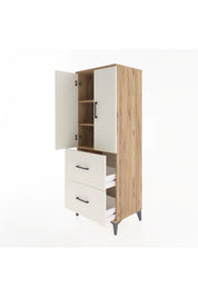 Hyperion Dolap 3 Raflı 2 Çekmeceli 2 Kapaklı 60x44x163 - S53M063V7B