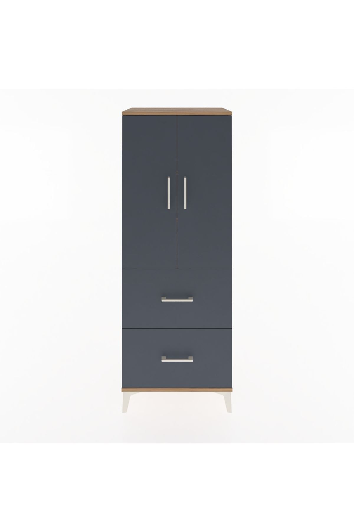 Hyperion Dolap 3 Raflı 2 Çekmeceli 2 Kapaklı 60x44x163 - S53M063V8B