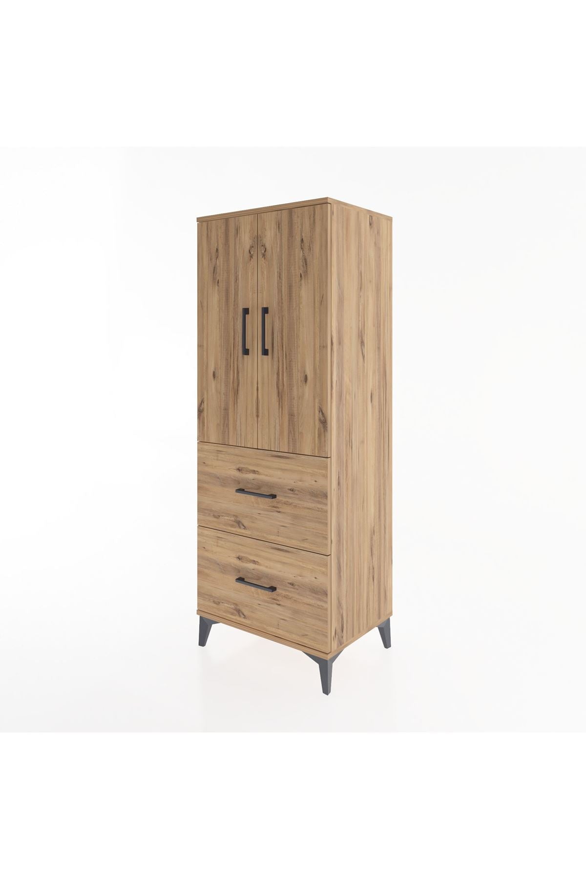 Hyperion Dolap 3 Raflı 2 Çekmeceli 2 Kapaklı 60x44x163 - S53M063V9B