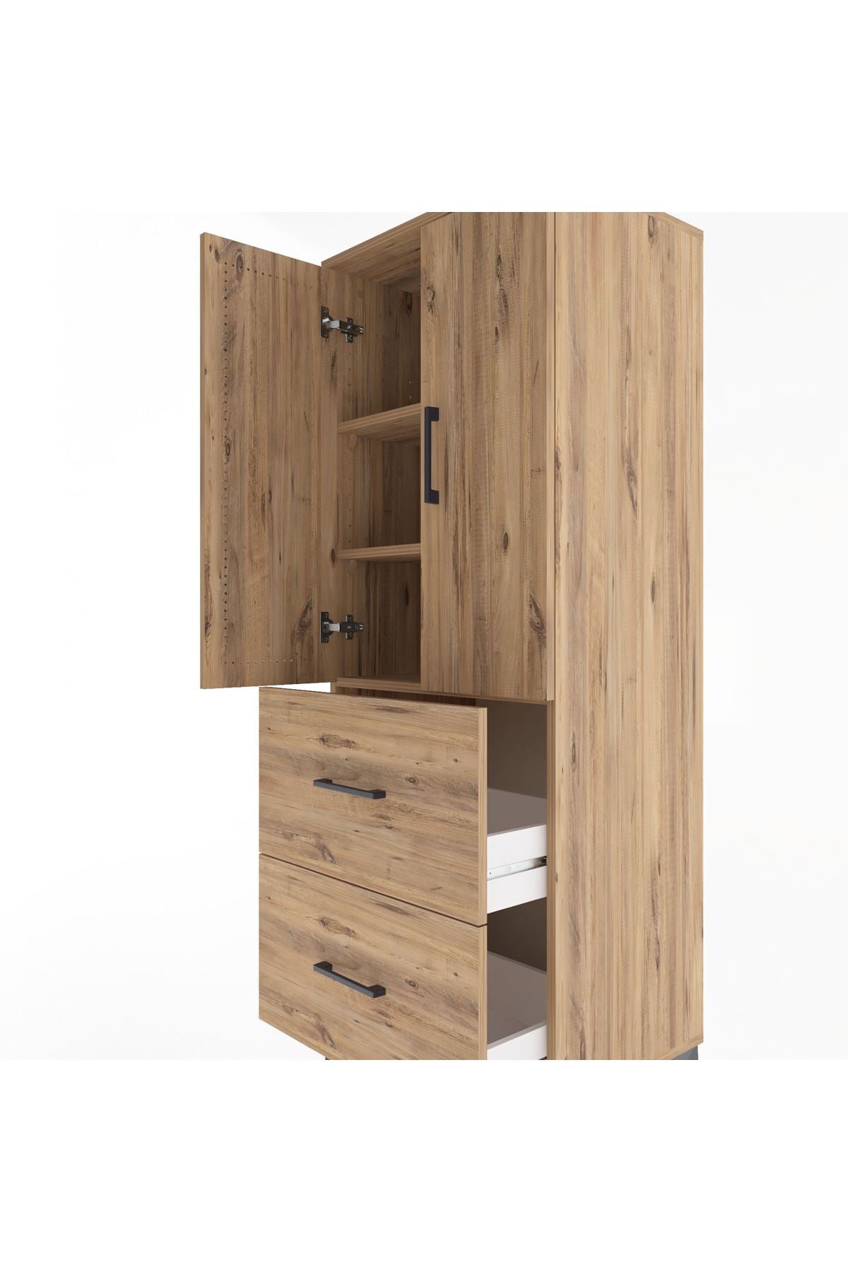 Hyperion Dolap 3 Raflı 2 Çekmeceli 2 Kapaklı 60x44x163 - S53M063V9B
