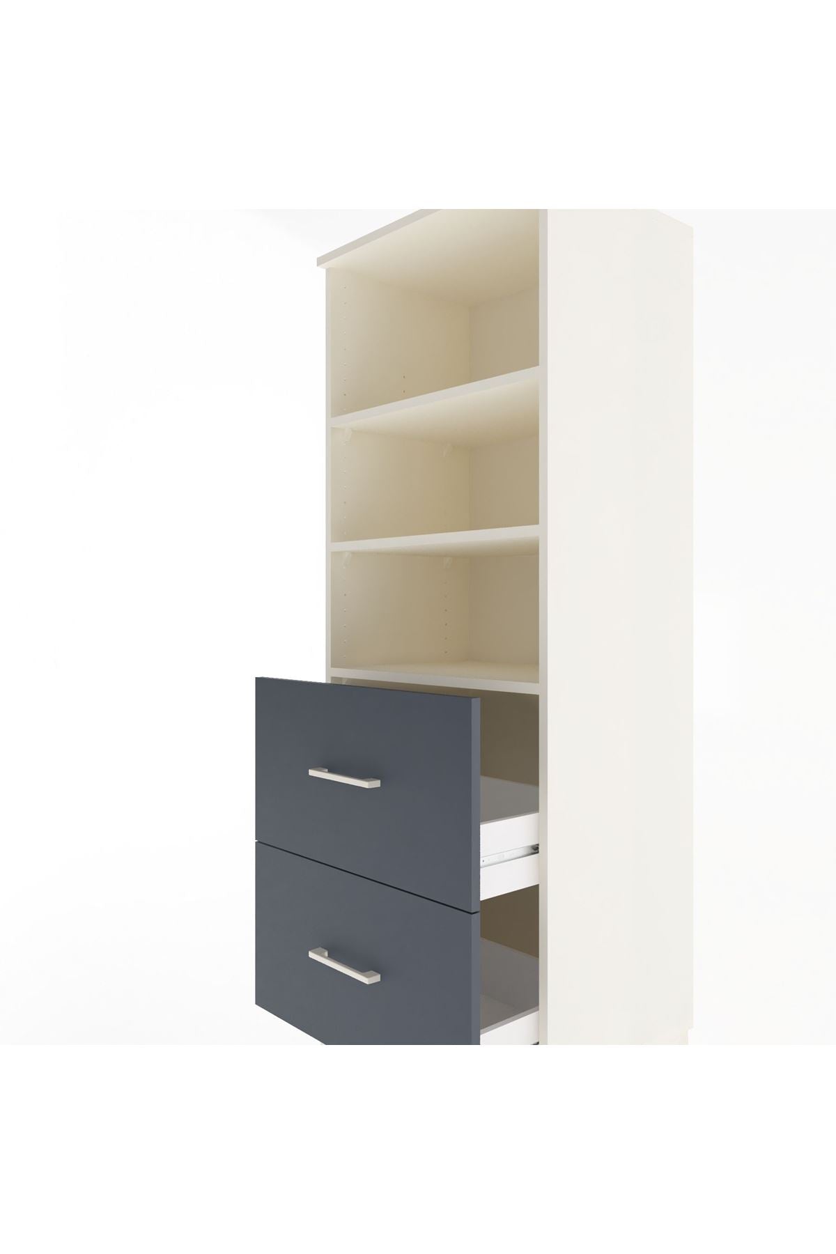 Hyperion Dolap 3 Raflı 2 Çekmeceli 60x44x163 - S53M064V2B
