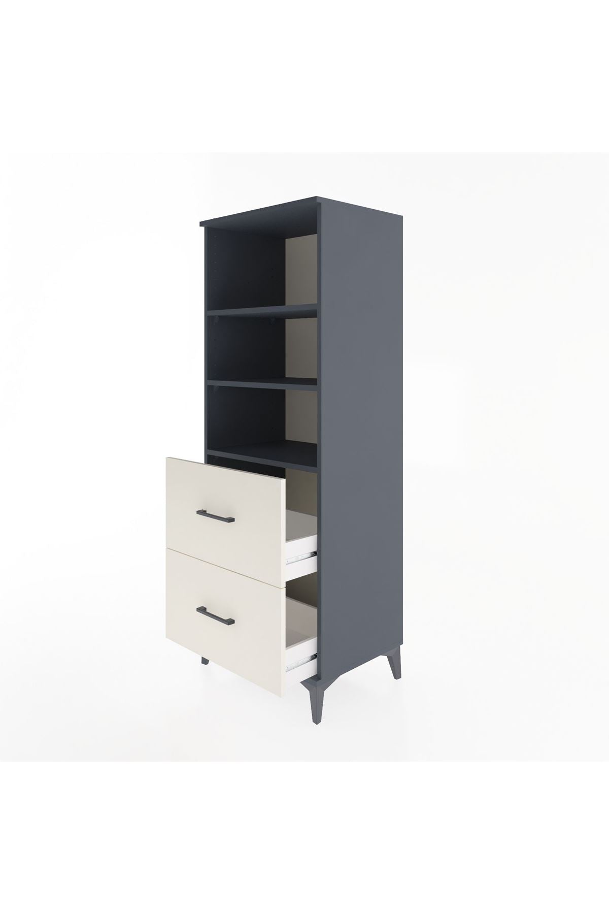 Hyperion Dolap 3 Raflı 2 Çekmeceli 60x44x163 - S53M064V4B