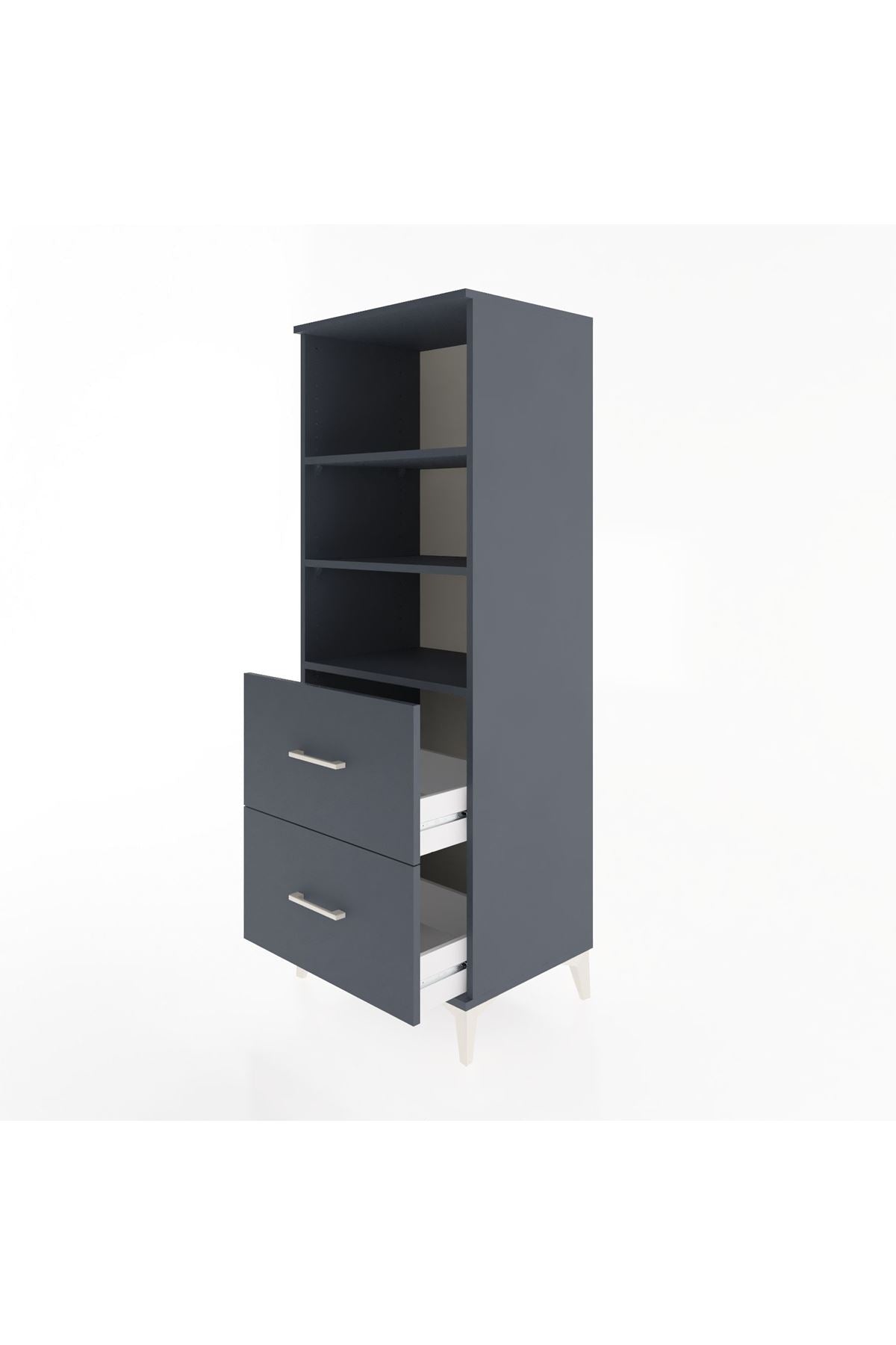 Hyperion Dolap 3 Raflı 2 Çekmeceli 60x44x163 - S53M064V5B