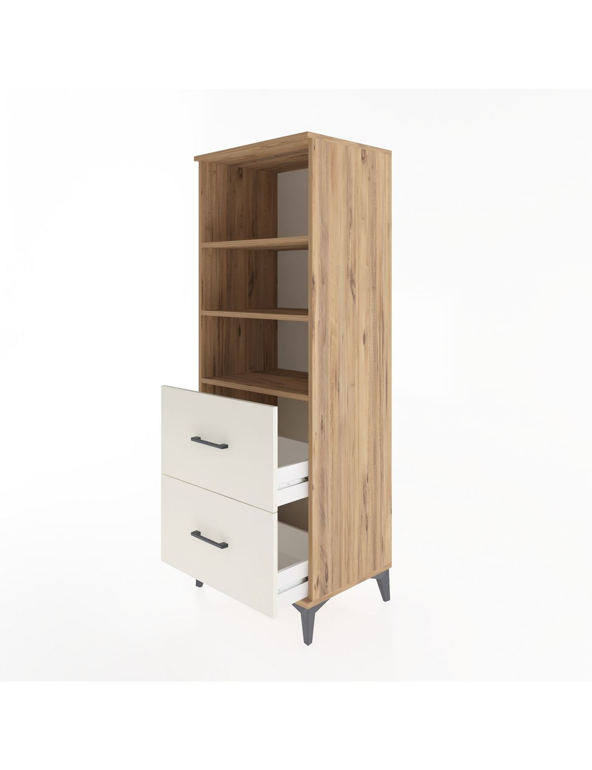 Hyperion Dolap 3 Raflı 2 Çekmeceli 60x44x163 - S53M064V7B