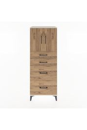 Hyperion Dolap 2 Raflı 4 Çekmeceli 2 Kapaklı 60x44x163 - S53M065V3B